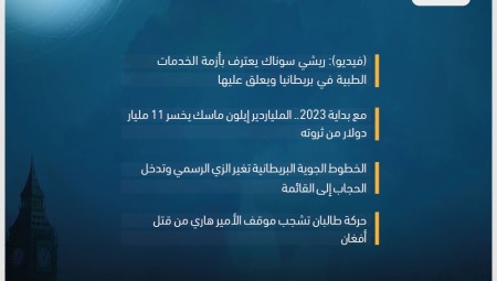 موجز أخبار بريطانيا/ الأحد : 08 كانون الثاني 2023