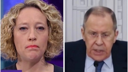 فيديو.. مذيعة بريطانية تسأل وزير الخارجية الروسي: كيف تنام والأطفال في أوكرانيا يقتلون؟