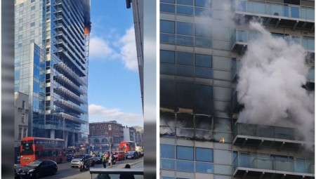 حريق هائل في برج شرق لندن.. والسكان يشتكون لم نسمع صافرات الإنذار