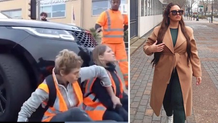 حظر بريطانية من القيادة بعد اعترافها بـدفع متظاهرين بسيارتها