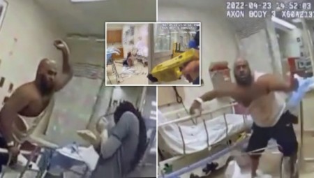 فيديو.. مرعب: مشتبه به يهاجم ممرضة بالمقص بينما كانت تحاول معالجته