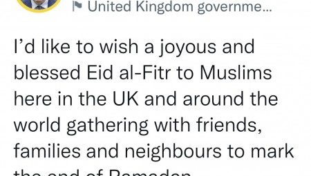 عبر حسابه الخاص على تويتر.. جونسون يهنئ المسلمين بعيد الفطر