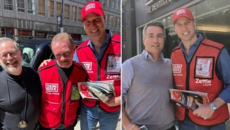 الأمير ويليام حفيد الملكة إليزابيث يبيع إصدار The Big Issue في شوارع لندن