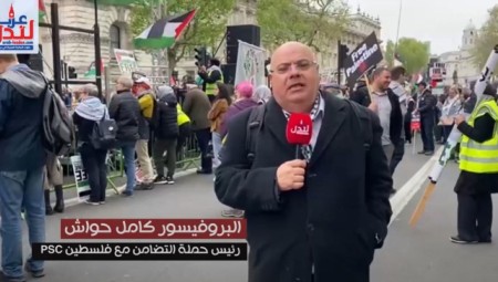 بالفيديو.. تظاهرة لندنية حاشدة في ذكرى النكبة والبروفيسور كامل حواش يدين نفاق الحكومة البريطانية