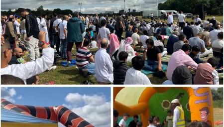 بالفيديو: جانب من صلاة واحتفالية العيد التي نظمها المنتدى الفلسطيني في بريطاينا