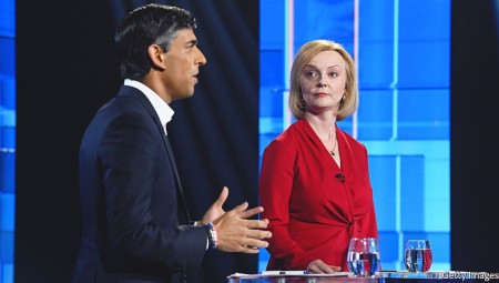 ريشي سوناك وليز تروس في مناظرة مباشرة الليلة على بي بي سي