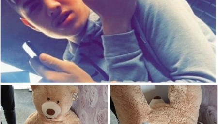 مراهق بريطاني مطلوب لدى الشرطة يختبئ في دمية دب كبيرة أثناء مداهمة منزله