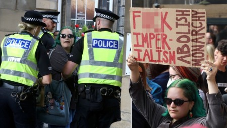 الشرطة البريطانية تعتقل شابة رفعت يافطة الغوا النظام الملكي في جنازة الملكة إليزابيث