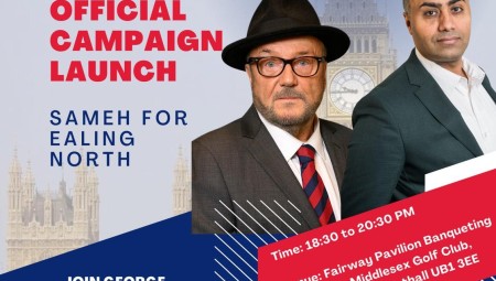 انتخابات برلمانية.. غالاوي في حفل إطلاق حملة سامح حبيب عن منطقة إيلينغ نورث