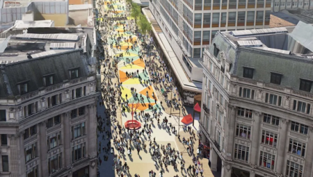 شارع أكسفورد يتحول لميدان مشاة… بوابات مضادة للإرهاب لمنع مرور الدراجات